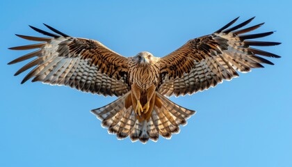 Obraz premium Graceful Black Eared Kite Soaring in Akashi, Japan