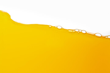 fuel oil texture isolated white background,Oil flow on white background. Color liquid