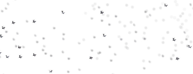 Banner with golden decoration. Festive border with falling glitter dust and stars.