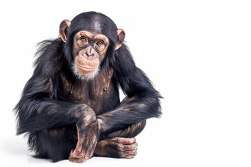 chimpanzee isolated on white