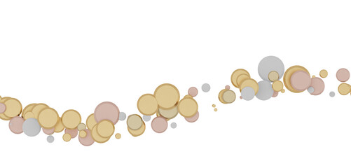 Cascading Celebration: Striking 3D Illustration Showcasing an Abundance of gold Confetti