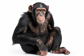 Naklejka premium chimpanzee isolated on white