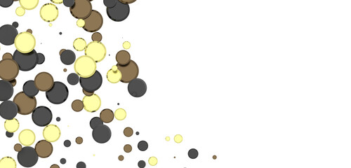 Cascading Celebration: Striking 3D Illustration Showcasing an Abundance of gold Confetti