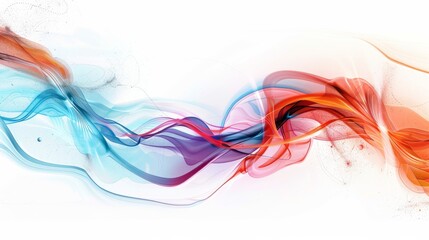 Naklejka premium Dynamic and colorful energy swirls with depth on a white background
