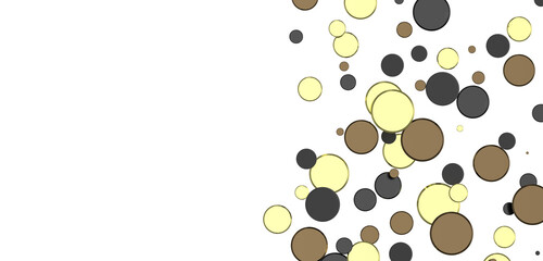Cascading Celebration: Striking 3D Illustration Showcasing an Abundance of gold Confetti