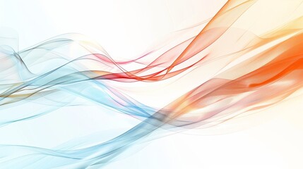 Energetic light trails forming a helix on a white background