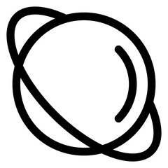 saturn line icon vector illustration isolated on white background © Suryo