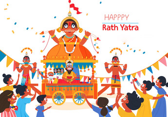 Obraz premium Happy Rath yajan illustration