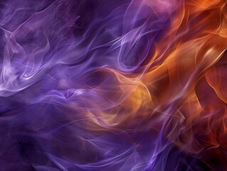 Fototapeta premium An energetic abstract background with a vivid color scheme depicting a fantastical landscape with imaginative shapes and dynamic patterns