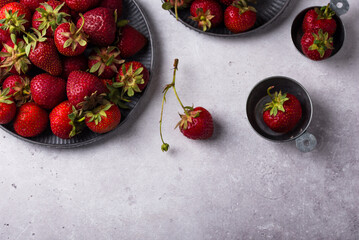 Fresh ripe sweet strawberry on table