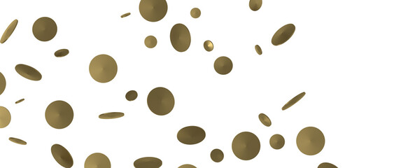 Dazzling Delight: Mesmerizing 3D Illustration of Glittering Gold Confetti