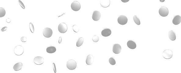 Shimmering Bliss: Mesmeric 3D Illustration Depicting Glistening silver Confetti