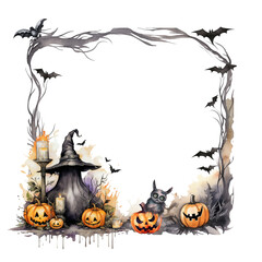 Floral Watercolor Frame Art, Colorful Watercolor Frame Illustration, Botanical Watercolor Frame, Elegant Watercolor Borders for Invitations, Creative Watercolor Frames for Graphic Design