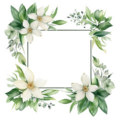 Floral Watercolor Frame Art, Colorful Watercolor Frame Illustration, Botanical Watercolor Frame, Elegant Watercolor Borders for Invitations, Creative Watercolor Frames for Graphic Design