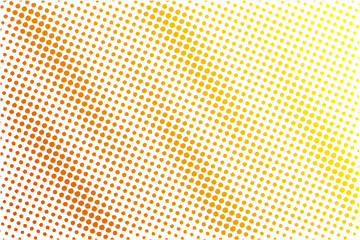 Abstract dotted orange yellow background with striped texture. Seamless creative technology halftone pattern illustration on white background. Design for poster, banner, website or template.