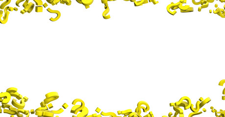 question icons, original 3d rendering;