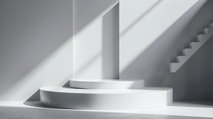 Obraz premium background, pedestal, abstract, empty, minimal, platform, product, stage, cylinder, modern, studio, render, geometric, scene, showcase, space, design, podium, display, exhibition, illustration, templa