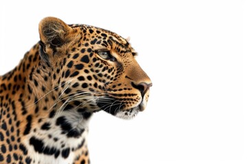 leopard isolated on white