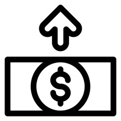 money line icon vector illustration isolated on white background