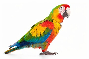 Fototapeta premium motley parrot isolated on white
