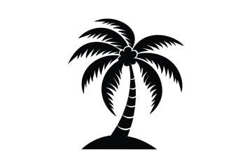Palm tree icon design template vector isolated