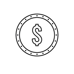icon coin vector illustration