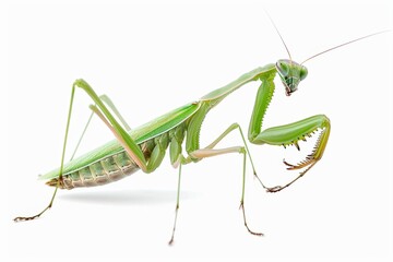 praying mantis isolated on white