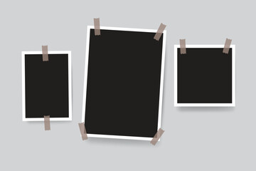 photo frame mockup set. Empty photo frame mock