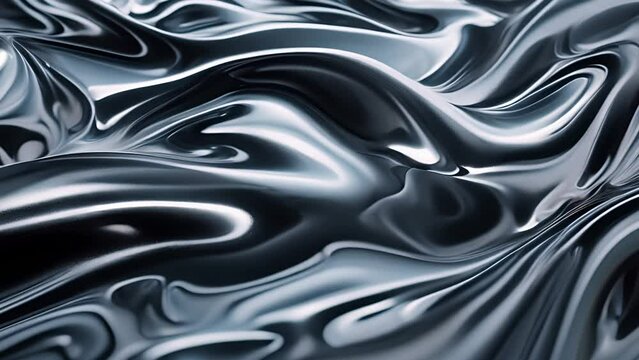 Silver and chrome alloy metal liquid background