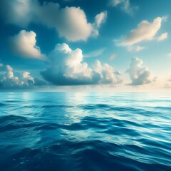 Fototapeta premium Whispering Wisps, Warm Light Dances on Calm Waters 