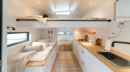 A modern tiny house interior design