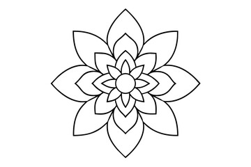 mandala flower silhouette vector illustration