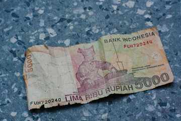 Fototapeta premium Worn and torn banknotes