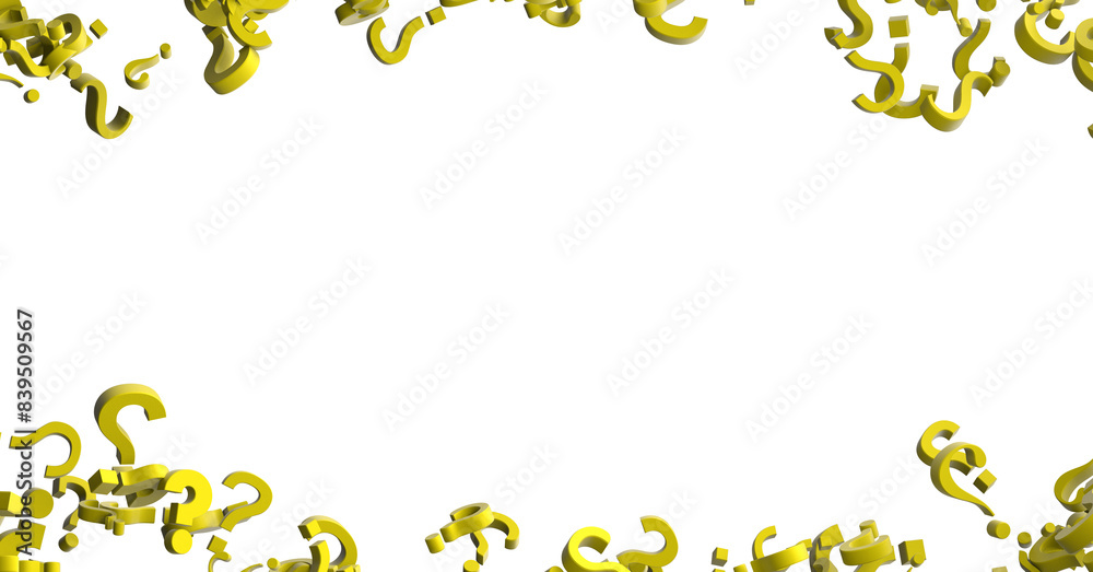 Aufkleber Infinite question marks, original 3d rendering