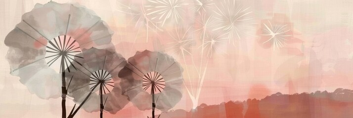  Fireworks lighting up the night sky over a summer carnival