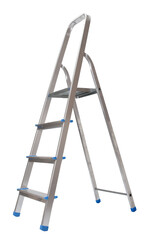 Metal stepladder isolated on a white background