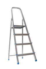 Metal stepladder isolated on a white background