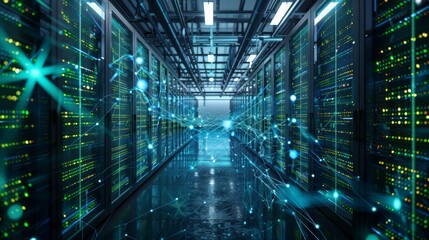 Data center storage system utilizing green energy, clean electric power, smart ecosystem, environmental innovation, nature networks, sustainable technology