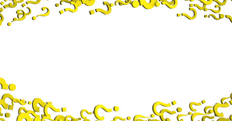 question icons, original 3d rendering;