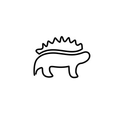 Dinosaur Thin Line Icon