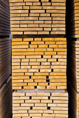 Fototapeta premium Stack of wooden boards for the furniture industry