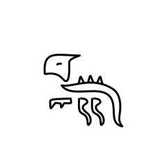 Dinosaur Thin Line Icon