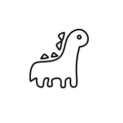 Dinosaur Thin Line Icon
