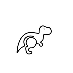 Dinosaur Thin Line Icon