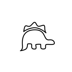 Dinosaur Thin Line Icon