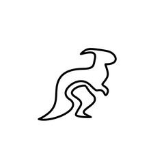 Dinosaur Thin Line Icon