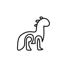 Dinosaur Thin Line Icon