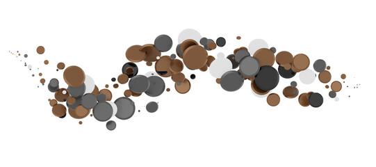 Joyful Deluge: Brilliant 3D Illustration Showcasing an Overflow of gold Confetti