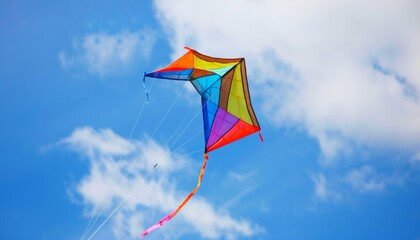 Vibrant Kite Soaring through the Azure Spring Sky - AR 7:4