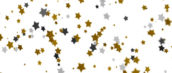 XMAS Stars - Festive christmas card. Isolated illustration white background. -